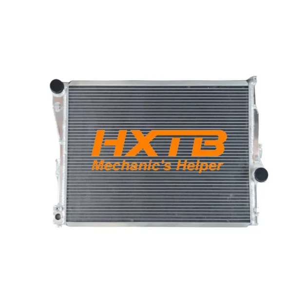 Direct-fit aluminium radiator for BMW E46 sedans and coupes, ensuring optimal coolant flow