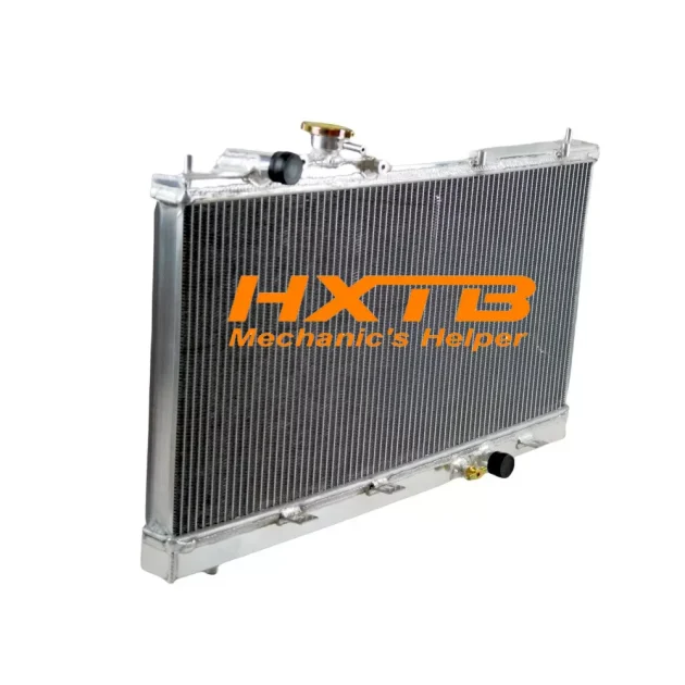 Lightweight aluminum radiator for Mazda 323 Sedan MT, designed for better thermal conductivity and corrosion resistance