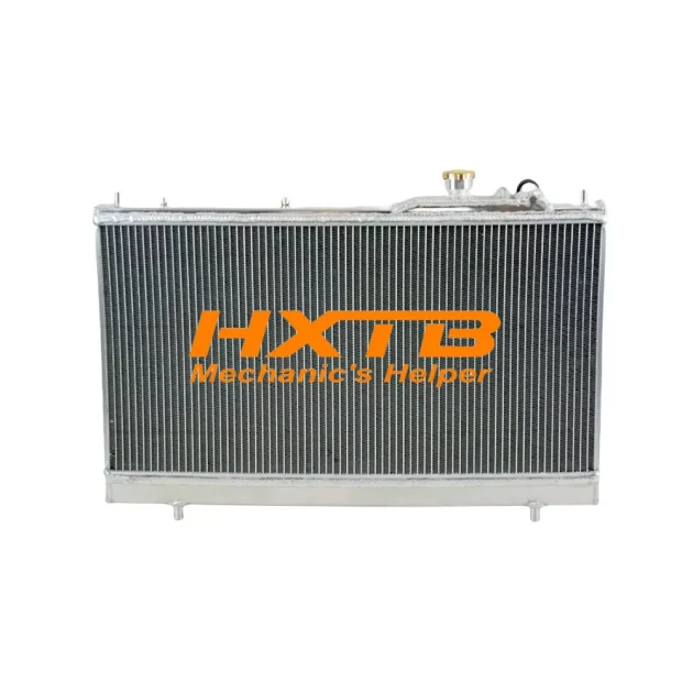 Aftermarket aluminum radiator for Mazda 323 Sedan (manual transmission), with reinforced fins and durable construction