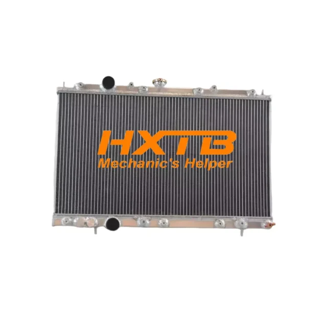 Lightweight aluminum radiator for Mitsubishi Lancer 1996-2002 models, featuring a high-efficiency core for optimal cooling