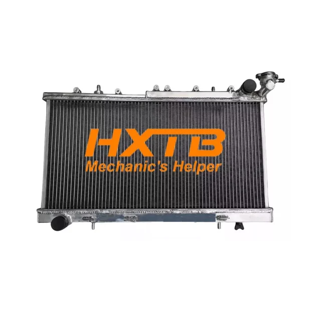 Aftermarket aluminum cooling radiator designed for Nissan Sentra B13 (1.3L, 1.4L, 1.6L) and B14 (1.4L, 1.6L) engines
