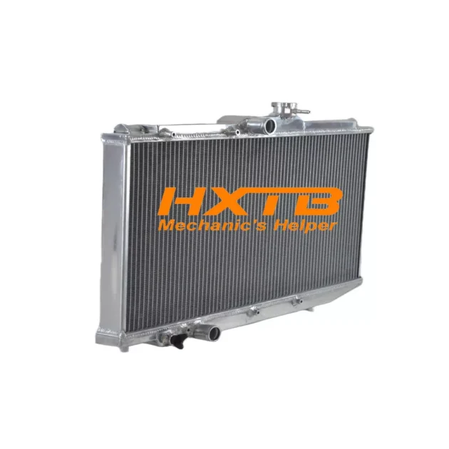 Upgraded aluminum radiator replacement for Toyota Corolla AE90 & AE92 (1989-1992 AT), with enhanced heat dissipation