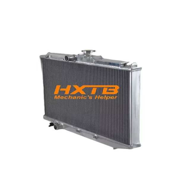 Aftermarket aluminum radiator for 1989-1992 Toyota Corolla AE90/AE92 Automatic, featuring durable construction