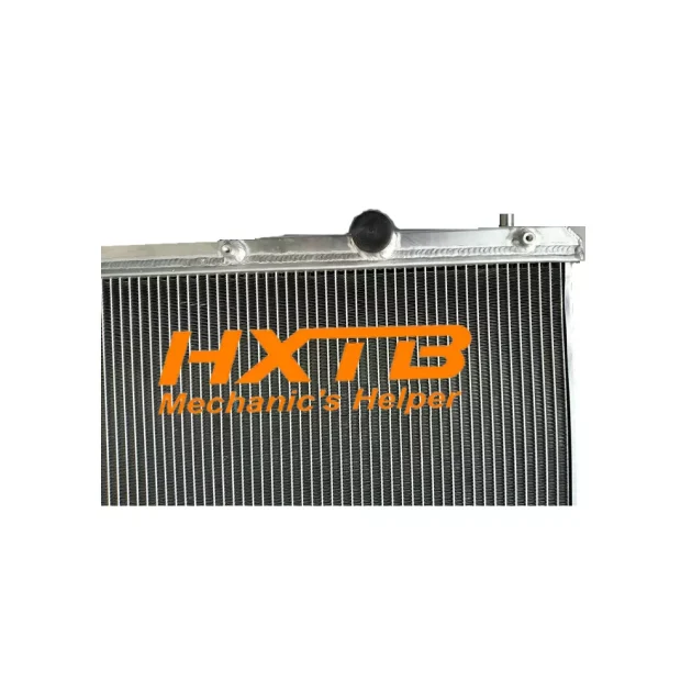 Aluminum radiator for Toyota Corolla AE100-111 MT, featuring a sleek silver finish and sturdy construction for efficient engine cooling
