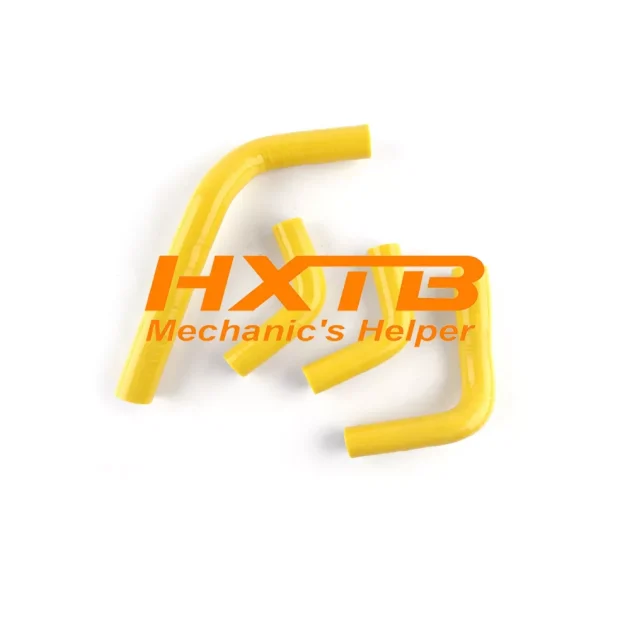 Aftermarket YELLOW silicone radiator hoses for Honda CRF250 motorcycles - improves cooling and engine performance