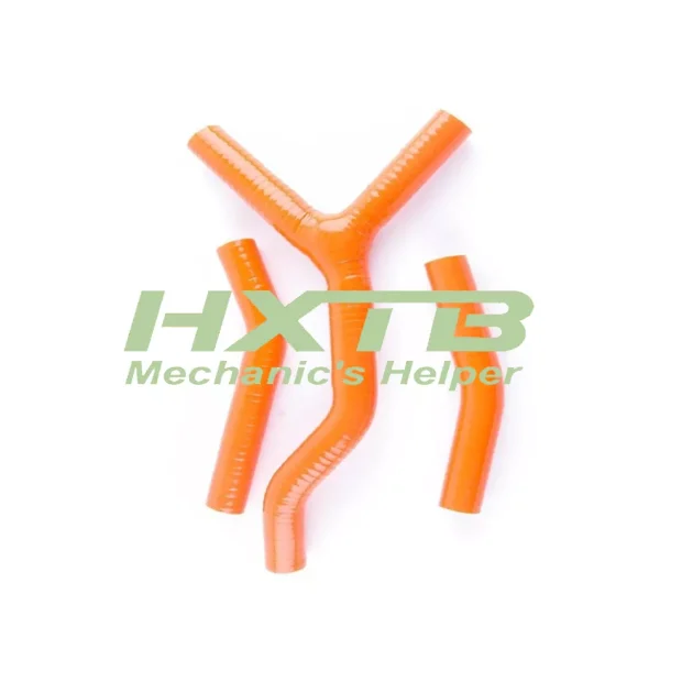 ORANGE Silicone Radiator Hose Kit for KTM 125 SX/SXS (2003-2006), 200 EXC/MXC (2003-2004), 125 EXC (2004) – High-Performance Cooling Upgrade