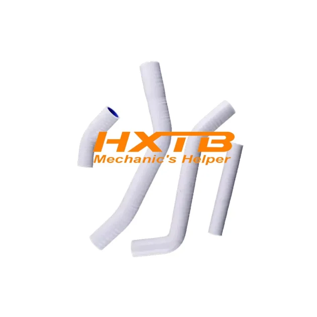 Aftermarket WHITE radiator hoses for Yamaha YZ450F (2010-2013) - improves heat resistance & engine cooling