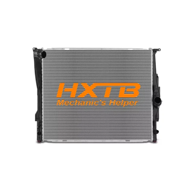 OEM-style radiator for BMW 318, 320, and 120 (N46 engine), featuring an efficient aluminum cooling core and reinforced plastic tanks