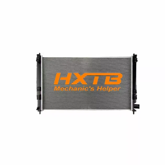 Replacement radiator with aluminum core and plastic end tanks, compatible with Mitsubishi Lancer EX 2009-2015 Automatic models
