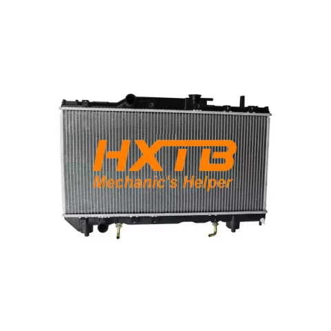 Radiator with aluminum cooling fins and plastic side tanks, designed for Toyota Corona 1.6L (AT190)