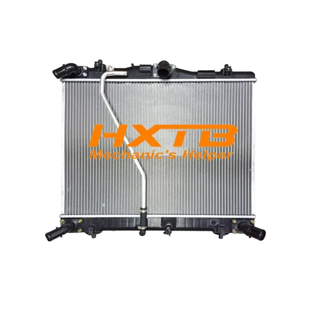 Aftermarket aluminum-plastic radiator compatible with Toyota Commuter Diesel manual transmission, optimized for heat dissipation
