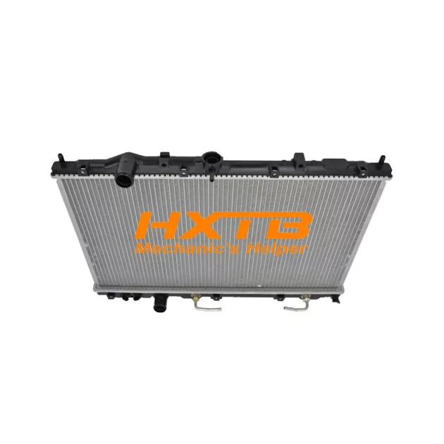 Upgraded cooling radiator for Mitsubishi Lancer CK series (1996-2002), featuring a lightweight aluminum core and sturdy plastic end tanks