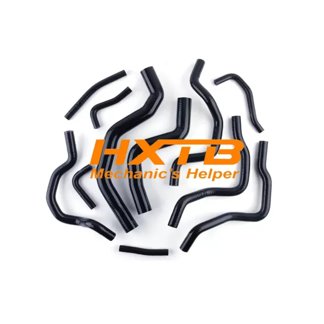 BLACK RADIATOR & HEATER HOSE FOR Mitsubishi Lancer Cedia