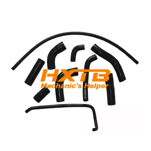Upgrade Your Yamaha R6 2006-2007 with This Vibrant BLACK Silicone Radiator Hose Set
