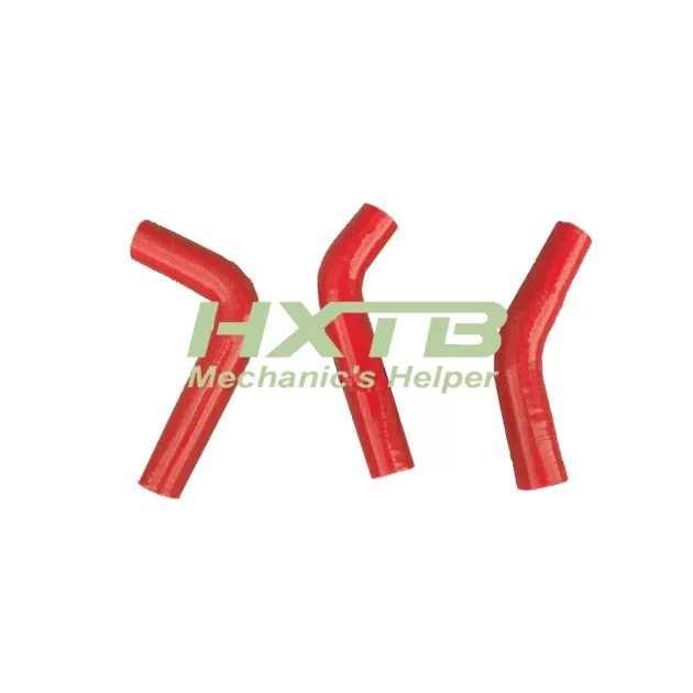 Upgrade RED silicone radiator hose kit fits Yamaha RD250 RD350 2-stroke models - includes all necessary coolant hoses