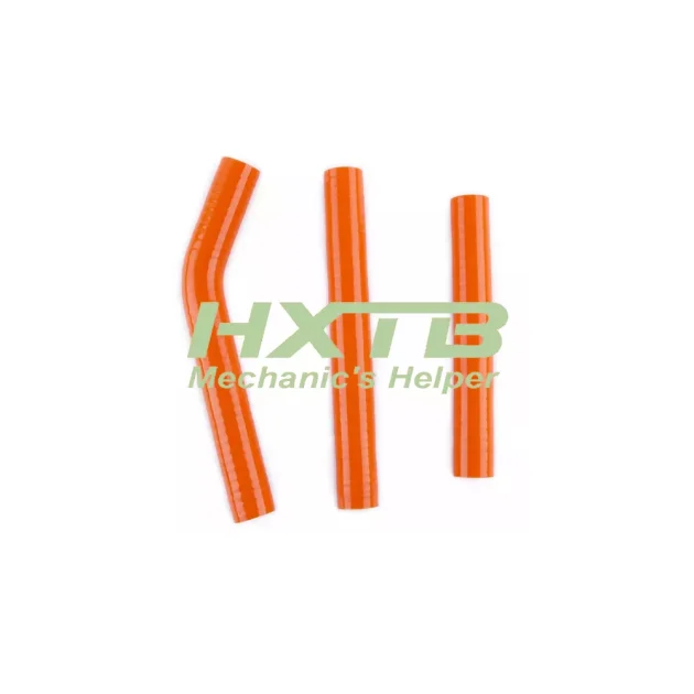 ORANGE Silicone Radiator Hoses for KTM 125/144/150 SX Models 2007-2010 - Durable & Heat-Resistant