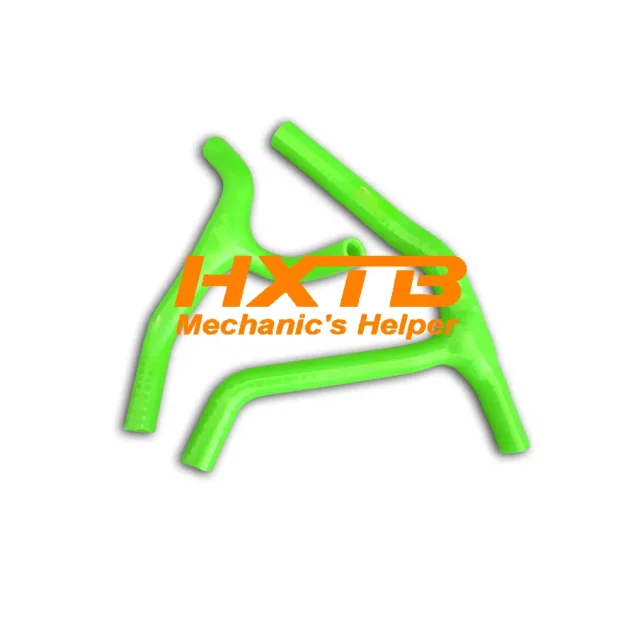 Durable GREEN silicone Y-hose kit for Kawasaki KXF450 (2006-2008) – improves coolant flow and heat resistance
