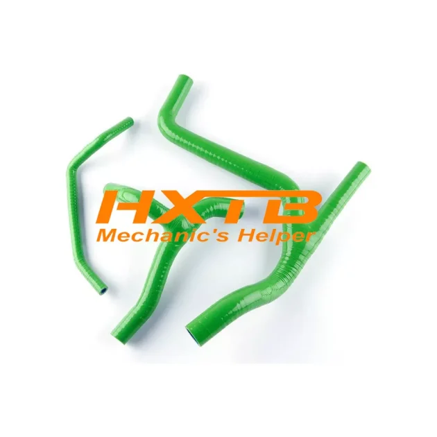 Kawasaki KX450F 2009-2014 GREEN silicone hose kit - Replacement Y-shaped radiator hoses for motocross & enduro bikes