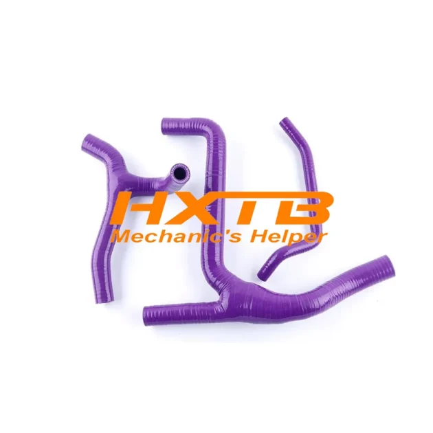 High-performance PURPLE silicone Y-hose kit for Kawasaki KX450F (2009-2014) - Durable radiator coolant hoses for off-road bikes