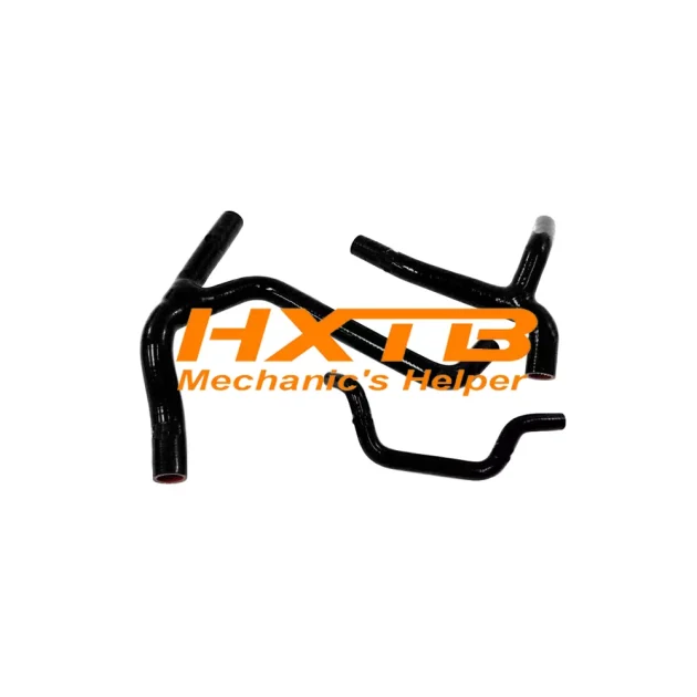 BLACK silicone radiator hose kit for Kawasaki KX450F (2009-2014) - Y-shaped coolant hoses for improved cooling performance