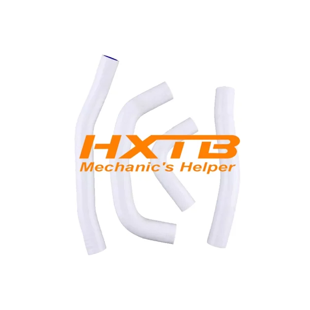 High-quality WHITE silicone radiator hose kit for Honda CRF450R (2017-2018), durable and heat-resistant