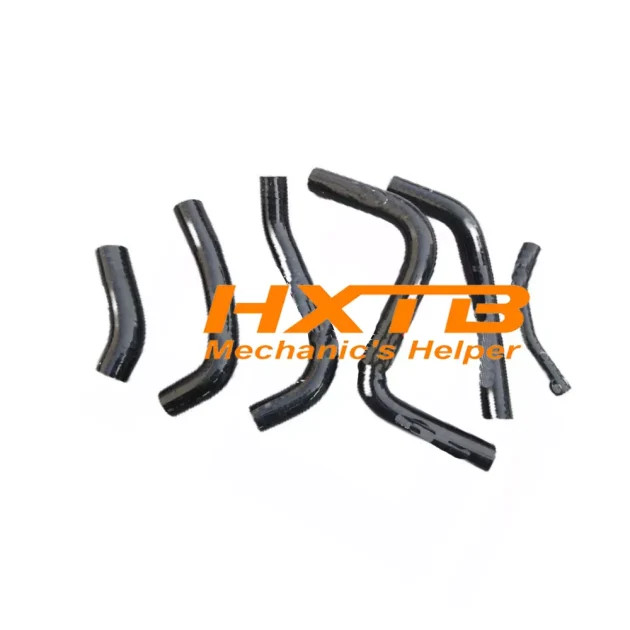 High-performance BLACK silicone radiator hose kit for Suzuki RMZ250 (2013-2015), durable and heat-resistant