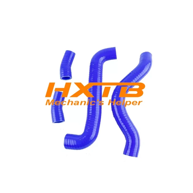 Upgrade your SV650 (1999-2002) with durable blue silicone radiator hoses for better heat resistance