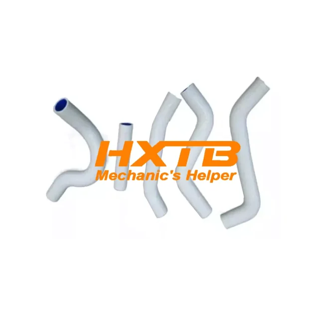 Durable WHITE silicone radiator hoses for Suzuki RMZ450 (2007) - improves engine cooling