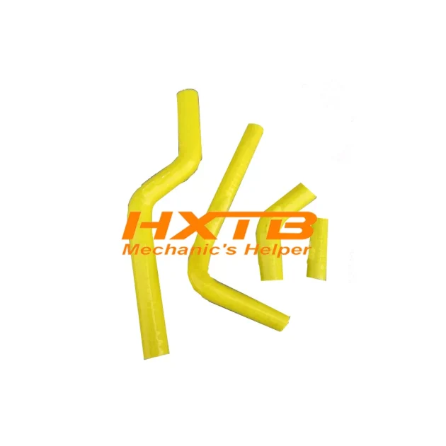 Aftermarket YELLOW silicone radiator hose, perfect fit for 2004 Kawasaki KX250F and Suzuki RMZ250