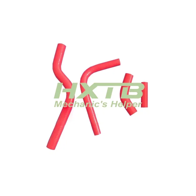 silicone radiator hose in RED, designed for Kawasaki KX250F and Suzuki RMZ250 2004 models